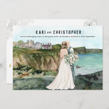 Seaside Coastal Castle | Wedding Reception Invitation