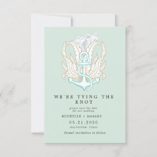 seaside coastal elegant  Photo Save The Date Invitation