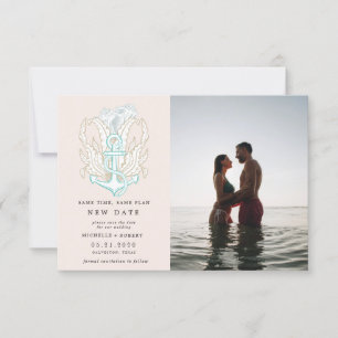 seaside coastal Photo Change the date Invitation