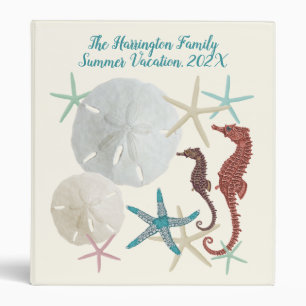 Seaside Collection Beach Themed Custom 3 Ring Binder