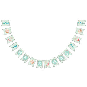 Seaside Cottage Beach Wedding Bunting Flags