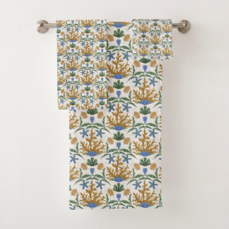 Seaside Crab Pattern Towel Set