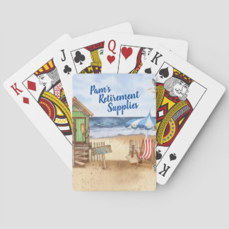 Seaside Day at the Beach Personalized Poker Cards