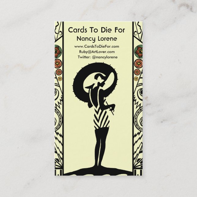 Seaside Deco in Yellow and Orange Business Card (Front)