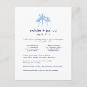 Seaside Dreams Wedding Accommodations Card