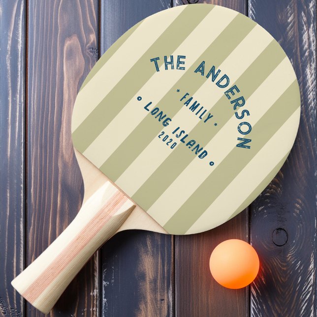 Seaside Dust Sage Striping & Family Name Ping Pong Paddle (Creator Uploaded)