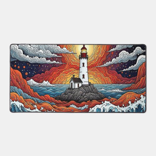 Seaside Eruption Watchtower desk mat 