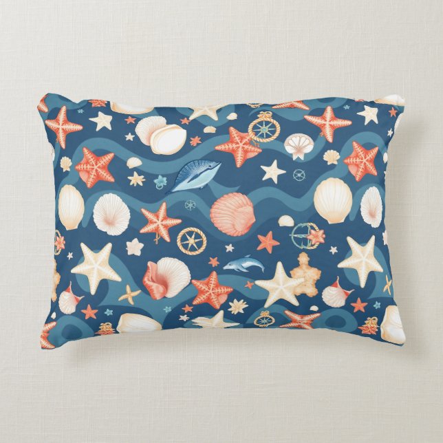 Seaside Escape Throw Pillows – Coastal Comfort  (Front)