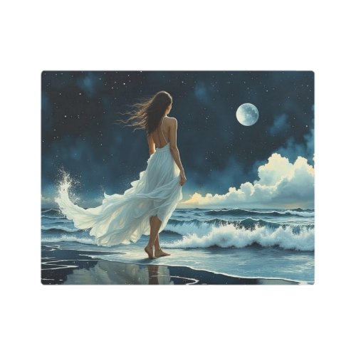 Seaside Escape under the Moon | Coastal Art
