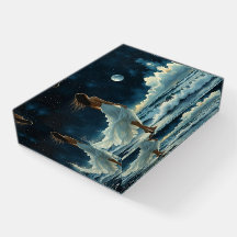 Seaside Escape under the Moon | Coastal Art