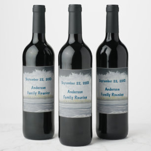 Seaside Family Reunion Beach Trip Ocean Vacation Wine Label