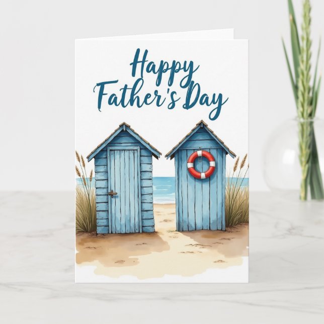 Seaside Fathers Day Message Card (Front)