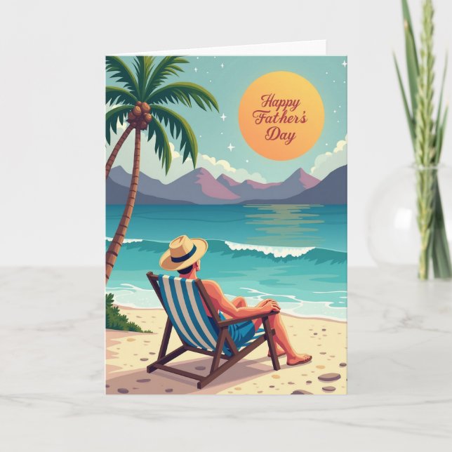 Seaside Fathers Day Scene Card (Front)