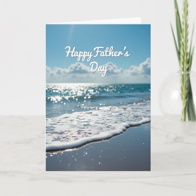 Seaside Fathers Day Wish Card (Front)
