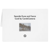 Seaside Fence & Dunes Card (Back Horizontal)