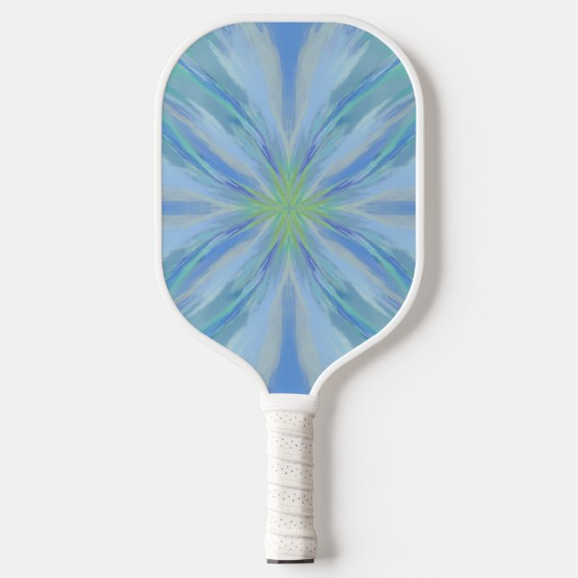 Seaside Floral Watercolor Abstract Pattern Pickleball Paddle (Front)