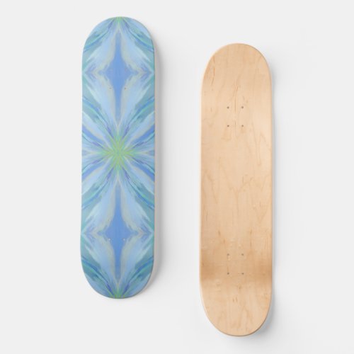 Seaside Floral Watercolor Abstract Pattern  Skateboard