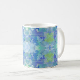 Seaside Floral Watercolor Abstract Repeat Pattern  Coffee Mug