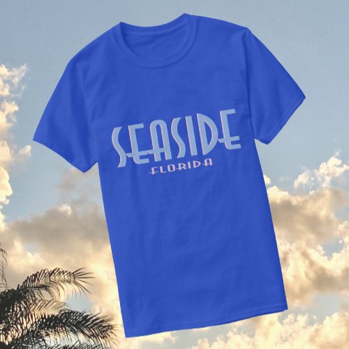 Seaside Florida Deco Typography Design T_Shirt