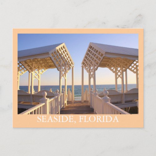 Seaside Florida Pavilion Beach Access Postcard