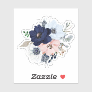 Seaside flowers bouquet sticker
