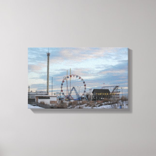 Seaside Funtown Pier Canvas Print (Front)