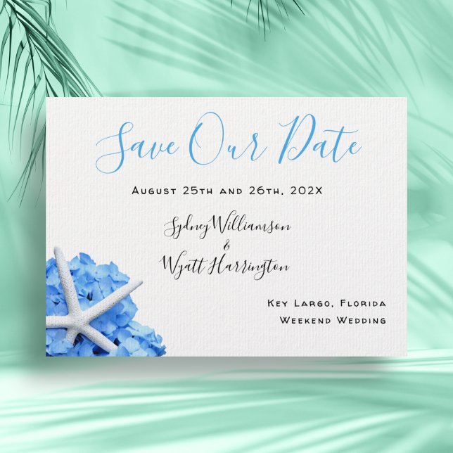 Seaside Garden Blue Menu Entrées RSVP Card (Creator Uploaded)