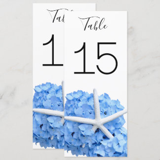 Seaside Garden Double-sided Table Number Cards