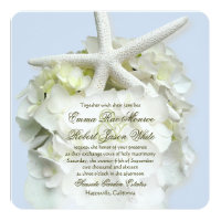 Seaside Garden Square Summer Wedding Invitation