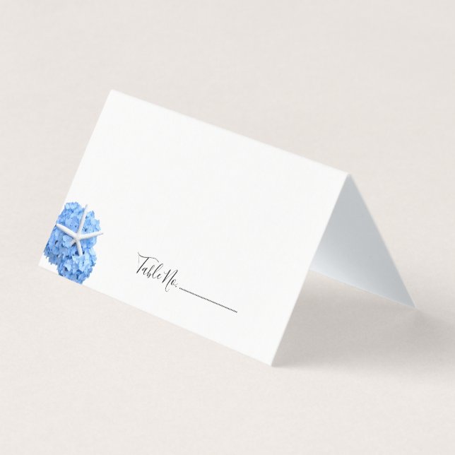 Seaside Garden Standing Escort Place Cards (Front)