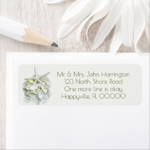 Seaside Garden Starfish Floral Return Address Label
