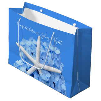 Seaside Garden Starfish Wedding Congratulations Large Gift Bag