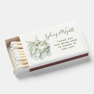 Seaside Garden Starfish Wedding Thank You Matchboxes