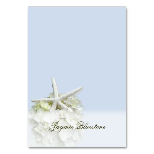 Seaside Garden Tented Place Card Name Template