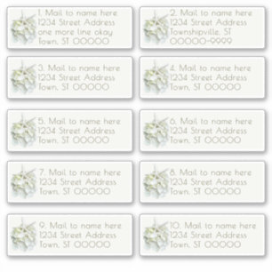 Seaside Garden Wedding Mail Individual Addresses Sticker