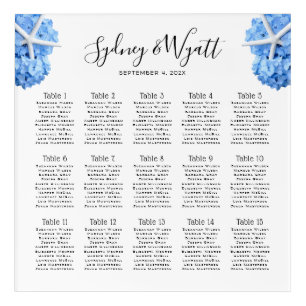 Seaside Garden Wedding Seating Keepsake Acrylic Print