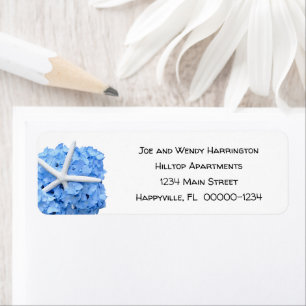 Seaside Garden White Return Address Labels