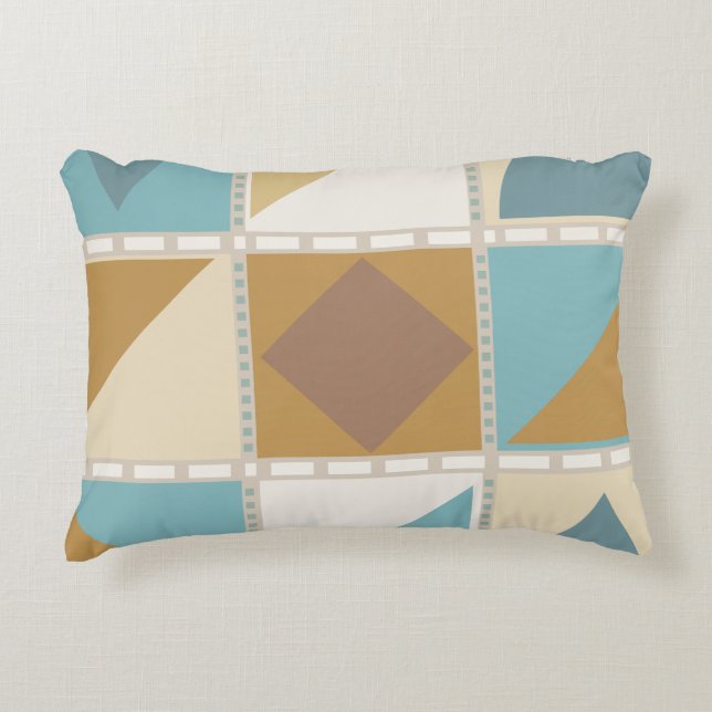 Seaside Geometry Accent Pillow (Front)