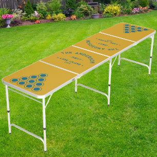 Seaside Golden Ochre Color Family Name Beer Pong Table