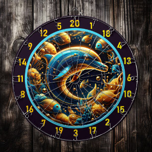 Seaside Grace Dolphin Dartboard Set