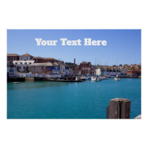 Seaside Harbor Tranquility - Glossy Poster