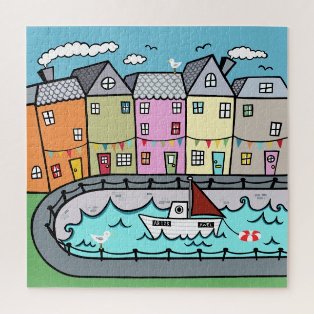Seaside Harbour Jigsaw Jigsaw Puzzle (Vertical)