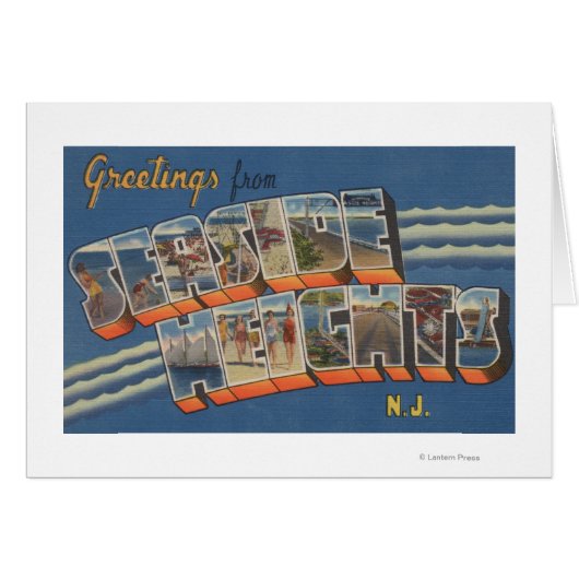 Seaside Heights, New Jersey - Large Letter Scene Cards (Front Horizontal)