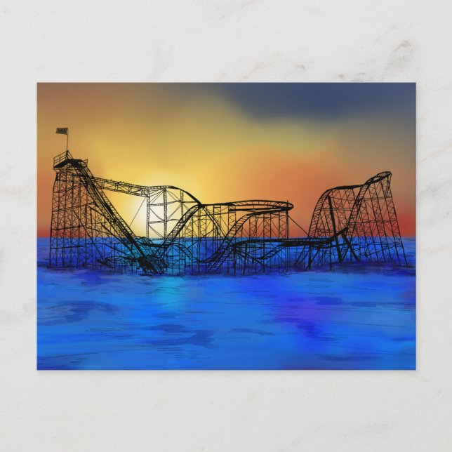 Seaside Heights Roller Coaster  Postcard (Front)