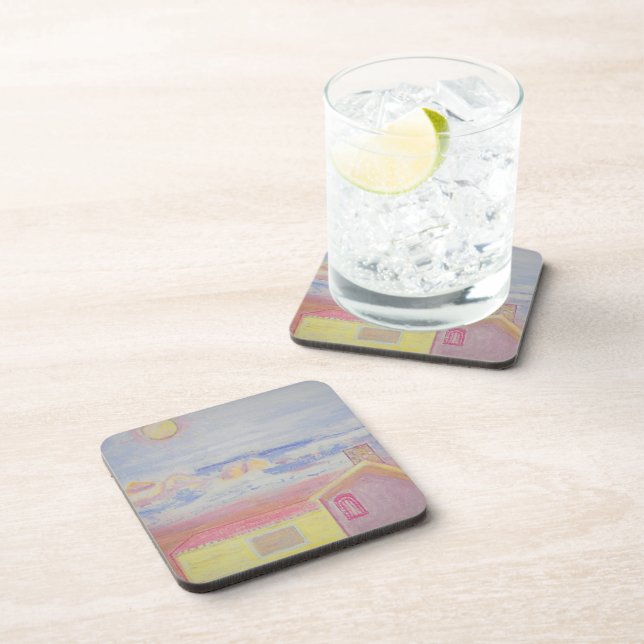 Seaside House    Beverage Coaster (Right Side)