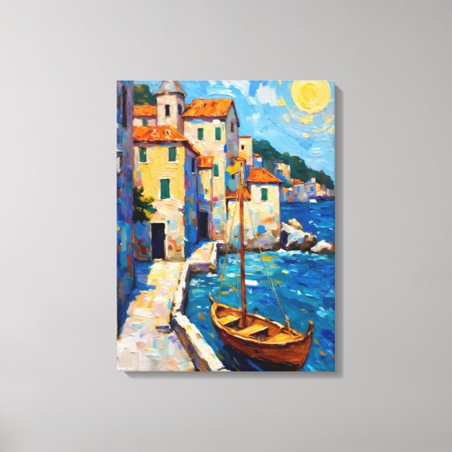 Seaside in Europe Canvas Print (Front)