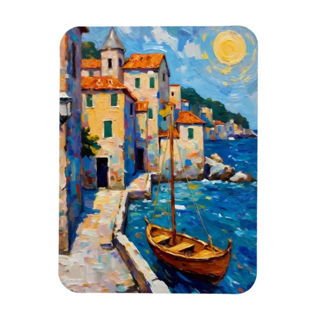 Seaside in Europe Magnet (Vertical)