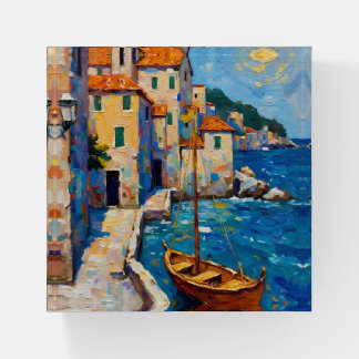 Seaside in Europe Paperweight