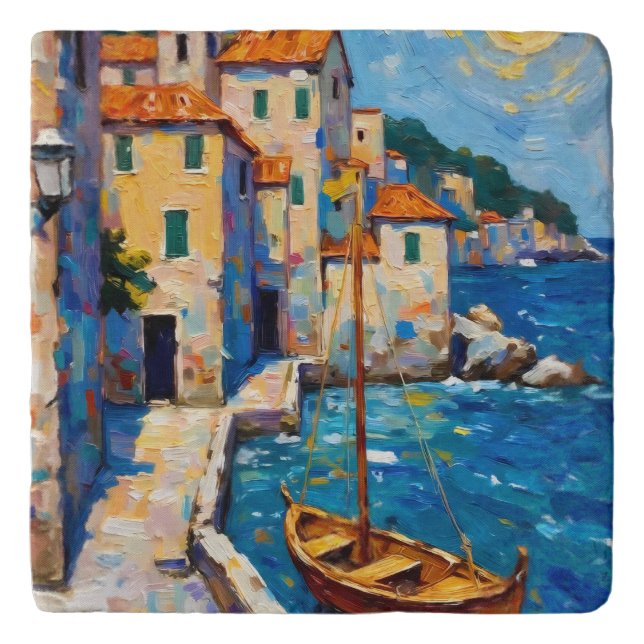 Seaside in Europe Trivet (Front)