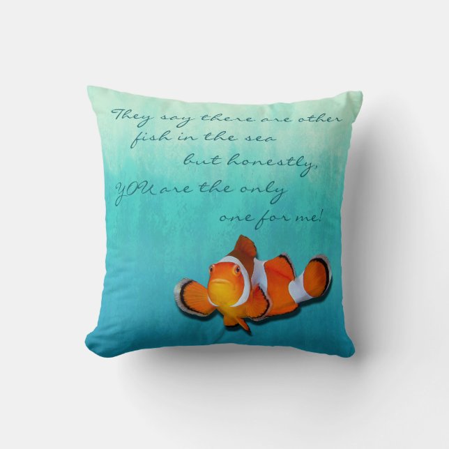 Seaside Inspirations Ombre Throw Pillow (Front)